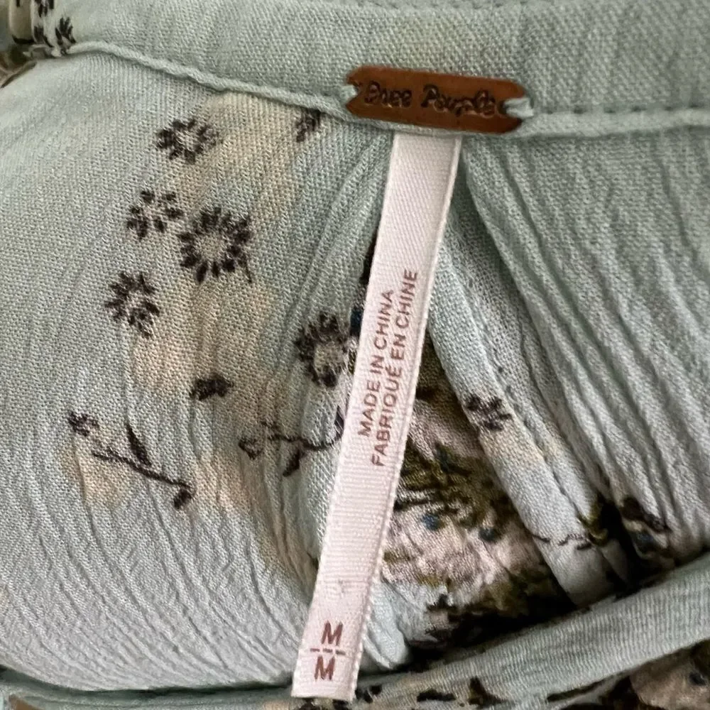 Free People Womens Dress Mini Floral Print Size Medium